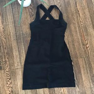 BANANA REPUBLIC Sz 4 Ribbed Racerback Black Dress